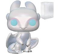 POP How to Train Your Dragon 3: The Hidden World - Light Fury Funko Vinyl Figure (Bundled with Compatible Box Protector Case), Multicolor, 3.75 inches