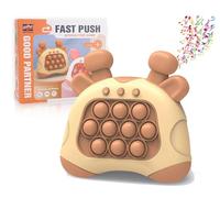 Pop it Electronic Fidget Toy FaJoek Electronic Fidget Game, Quick Push Bubble Game, Pop Fidget Game, Pop Puzzle Game, Bubble Sensory Fidget Toy, Pop It Controller Game (Brown)