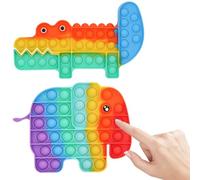 Pop It Fidget Toy, 2 Pcs Push Bubble Sensory Fidget Toy, Silicone Stress Reliever Anxiety Relief Toys, Stress Relief Toy for Adults and Children, Party Favors Birthday Gifts