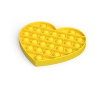 Pop it fidget toy- Stress reliever Push pop fidget toy - A push pop bubble sensory fidget toy for Kids and Adults (Yellow Love, One Size)