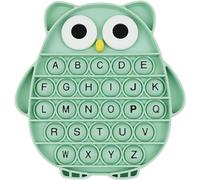 Pop it Fidget Toys, Anti-Stress Toy for Children, Silicone Push Bubble Sensory Pop Fidget Toy, with Alphabet Buttons, Anxiety Relief Toy for Children and Adults (Green)