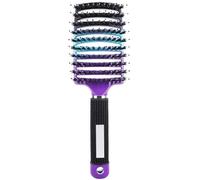 Pop Magic Detangling Hair Brush, Detangle Hair Brush for Women and Kids, Paddle Boar Bristle Detangler for Blow Drying, Wet Hair, Long, Thick Curly Afro Hair (Gradient Purple)