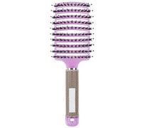 Pop Magic Detangling Hair Brush, Detangle Hair Brush for Women and Kids, Paddle Boar Bristle Detangler for Blow Drying, Wet Hair, Long, Thick Curly Afro Hair (Flash Purple)