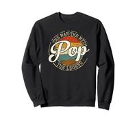Pop Man Myth Legend Vintage Stamp Fathers Day Dad To Be Sweatshirt