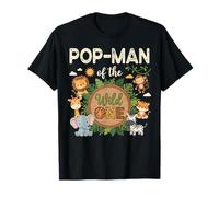 POP-MAN of the Wild One Safari First Birthday T-Shirt