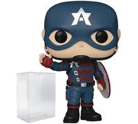 POP Marvel: Falcon and The Winter Soldier - John F. Walker as Captain America Funko Pop! Vinyl Figure (Bundled with Compatible Pop Box Protector Case)