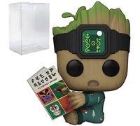 POP Marvel: I Am Groot - Groot in Onesie with Book Funko Vinyl Figure (Bundled with Compatible Box Protector Case), Multicolored, 3.75 inches