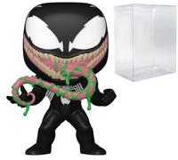 POP Marvel: Venom with Ooze (Glow-in-The-Dark) Limited Edition Funko Vinyl Figure (Bundled with Compatible Box Protector Case), Multicolored, 3.75 inches