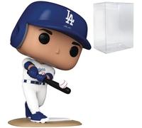 POP MLB: Dodgers - Shohei Ohtani (White Home Uniform) Funko Vinyl Figure (Bundled with Compatible Box Protector Case), Multicolor, 3.75 inches