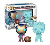 PIAB EXC Marvel Morgan & Hologram Tony Stark with Helmet EXC Funko Pop! Vinyl 2 Pack