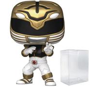 POP Movies: Mighty Morphin Power Rangers: The Movie - White Ranger #1780 Funko Vinyl Figure (Bundled with Compatible Box Protector Case), Multicolor, 3.75 inches