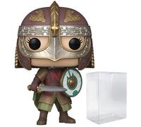 POP Movies: The Lord of The Rings - Battle Eowyn with Helmet Limited Edition Chase Funko Vinyl Figure (Bundled with Compatible Box Protector Case), Multicolored, 3.75 inches
