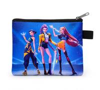 Pop Music Stage Print Coin Purse for Women, Mini Zipper Wallet for Everyday Carry, Lightweight Small Pouch for Coins Cards Earbuds Lipstick, Idol Aesthetic Pouch with Side Loop