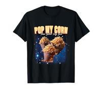 Pop My Corn Vintage 90s Bootleg Funny Popcorn Meme T-Shirt