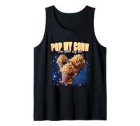 Pop My Corn Vintage 90s Bootleg Funny Popcorn Meme Tank Top