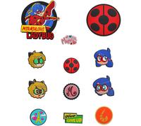 Pop n' Swop 12 Assorted Ladybug & Black Cat Badges - Compatible with Pop n' Swop Bags