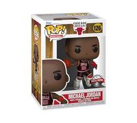 POP! NBA: Chicago Bulls - Michael Jordan w/Jordans (Blk Pinstripe Jersey) | Official Merch - Collectable Vinyl Figurine for Shelf Display - Birthday Gift Idea for Fans and Collectors