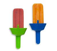 Pop No Drop THE ORIGINAL Popsicle Holder - BPA Free & Dishwasher Safe - Mess-Free Frozen Treats Holder with Straw - No Drip Drop Ice Pop Popsicle Holders for Kids & adults - Pack of 2 BLUE & GREEN