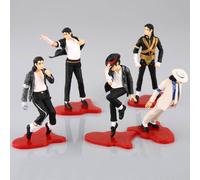 Pop Of King Michael Jackson 4" Figures 5 Pose Figurines Set Statue Doll Gift