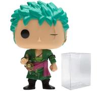 POP One Piece - Roronoa Zoro Funko Vinyl Figure (Bundled with Compatible Box Protector Case), Multicolor, 3.75 inches