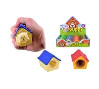 Pop Out Puppy in Kennel (Colours Vary) - Squeezable Puppy Toy with Surprise Pop-Out