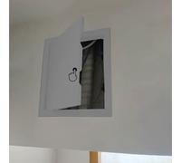 Pop Out Service Door 8x10 12x16 14x18 20x24 in, Metal Loft Attic Door for Ceiling Wall, Plumbing Inspection Hatch for Bathroom Kitchen(Gray,200x350mm(8x14in))