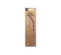 Pop Party - Iridescent Eco Re-usable Stainless Steel Straw & Cleaning Brush