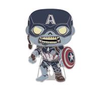 Loungefly POP! Large Enamel Pin MARVEL: Marvel - Captain America - What If - ZOMBIE CAPTAIN AMERICA - Marvel What If Enamel Pins - Cute Collectable Novelty Brooch - for Backpacks & Bags