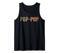 Pop Pop American Flag Patriotic Dad Grandpa Gift for Him Tank Top