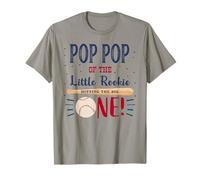 Pop Pop First Birthday Little Rookie Baseball The Big One T-Shirt