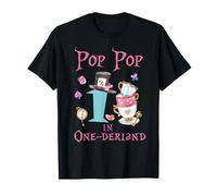 Pop Pop in Onderland 1st Birthday Girl Family Tea Party T-Shirt