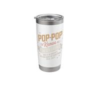 Pop Pop Knows Everything for Grandpa Fun Generational Quote Stainless Steel Insulated Tumbler