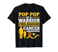 Pop Pop of A Warrior Childhood Cancer Support Granddaughter T-Shirt