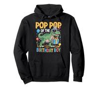Pop Pop Of The Birthday Party Outfit Dinosaur Squad Pop Pop Pullover Hoodie