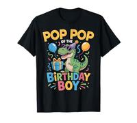 Pop Pop of The Birthday Party Outfit Dinosaur Squad Pop Pop T-Shirt