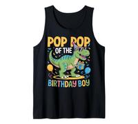 Pop Pop of The Birthday Party Outfit Dinosaur Squad Pop Pop Tank Top