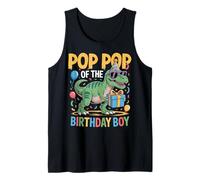 Pop Pop of The Birthday Party Outfit Dinosaur Squad Pop Pop Tank Top
