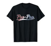 Pop-Pop Patriotic Red White and Blue Distressed USA T-Shirt