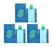 Pop Pour Uomo Blue by Andy Warhol for Men Combo:EDT Spray 10.2oz (3x 3.4oz) NIB