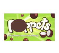 Pop ppets Mint Creams Covered in Dark Chocolate, 1 x 40g Box - Traditional Retro Confectionery Mint Chocolates Candy Carton