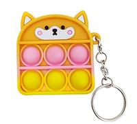 Pop Push it Keychain Fidget Toys - 1pcs Mini Poppers Fidget Sensory Toys Stocking Stuffers for Girls Boys Kids with Anxiety Stress Reliever Office Desk Toy (Shiba Inu)