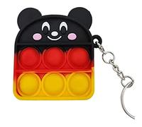 Pop Push it Keychain Fidget Toys - 1pcs Mini Poppers Fidget Sensory Toys Stocking Stuffers for Girls Boys Kids with Anxiety Stress Reliever Office Desk Toy (Mickey)