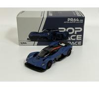 Pop Race Aston Martin Valkyrie Satin Marina Blue 1:64 Scale Pop Race PR640096