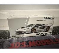 POP RACE LAMBORGHINI COUNTACH LPI 800-4 BIANCO 1/64 COMBINE POSTAGE
