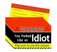 Pop Resin 200 Pcs You Parked Like an Idiot Business Cards Funny Parking Violation Cards Practical Gag Gift for Parking Idiots - 2x3.5 Inches Premium Business Card Size Hilarious Notes for Bad Drivers