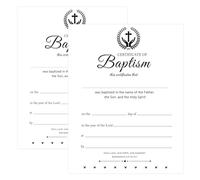 Pop Resin 25 Pack Certificate of Baptism Cards Baby Baptismal Dedication Award Certificates - Christening Recognition Gifts for Baby Shower Church Family 11 x 8.5 Inches