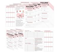 Pop Resin 25 Pack Pink Puppy Record Cards 8.3 x 11 Inch Dog Canine Health Record Books