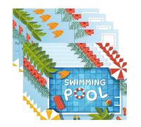 Pop Resin 50 Pack Hello Summer Postcards Swimming Pool Summer Notes Cards 4 x 6 Inch Beach Watermelon Ice Cream Pineapple Gifts Post Cards for Hawaii Tropical Party Decoration (color1)