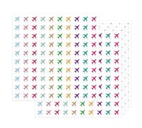 Pop Resin 500 Multicolor Travel The Map Airplanes Mini Stickers - 0.5 Inch Round Paper Stickers for Scrapbook, Classroom, Home Decoration