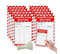 Pop Resin Inspection Record Tags (25 pack) - Red PP Material, Rectangular 3.25 x 5.75 Inch Safety Inspection Tag for Equipment, Maintenance, Quality Control